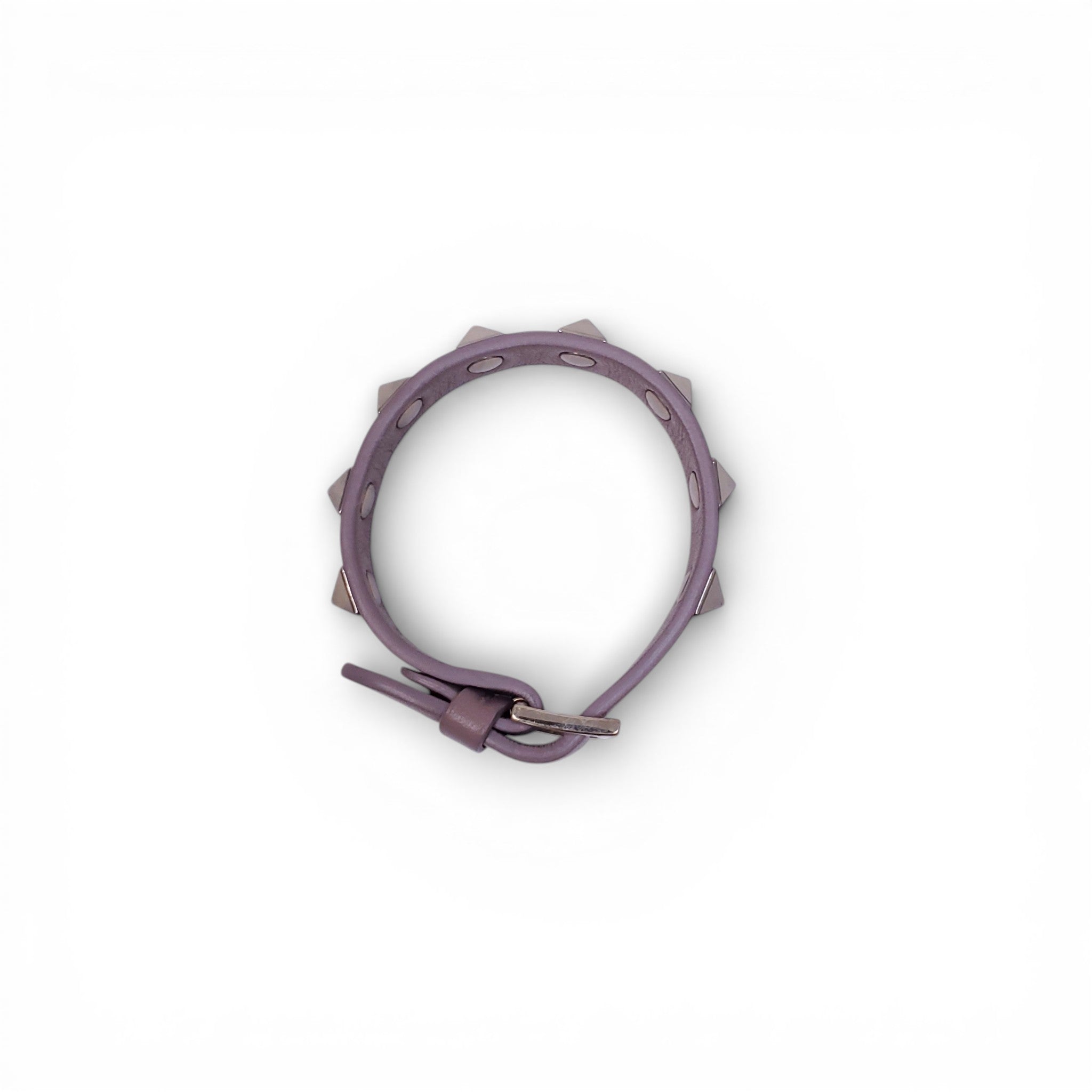 VALENTINO PINK ROCKSTUD LEATHER BRACELET