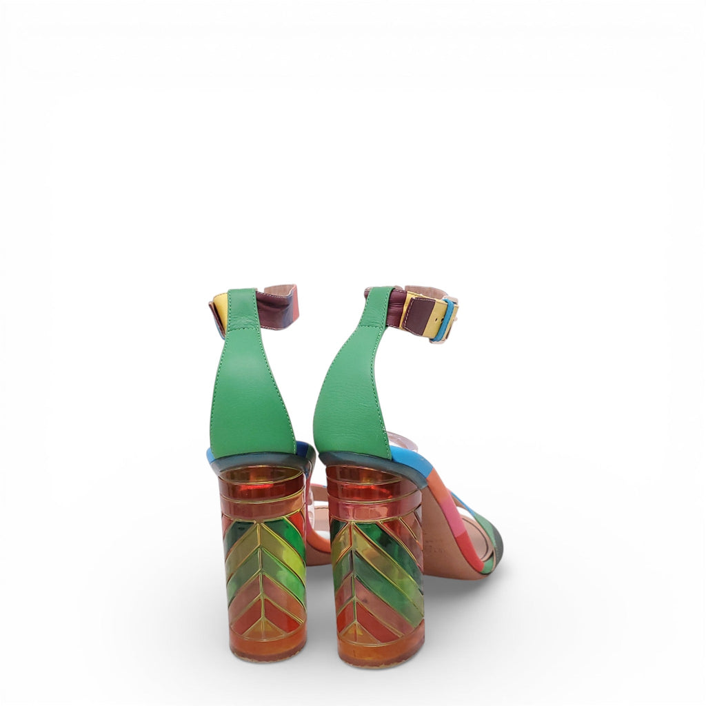 VALENTINO RAINBOW BLOCK HEELS - SIZE 39.5