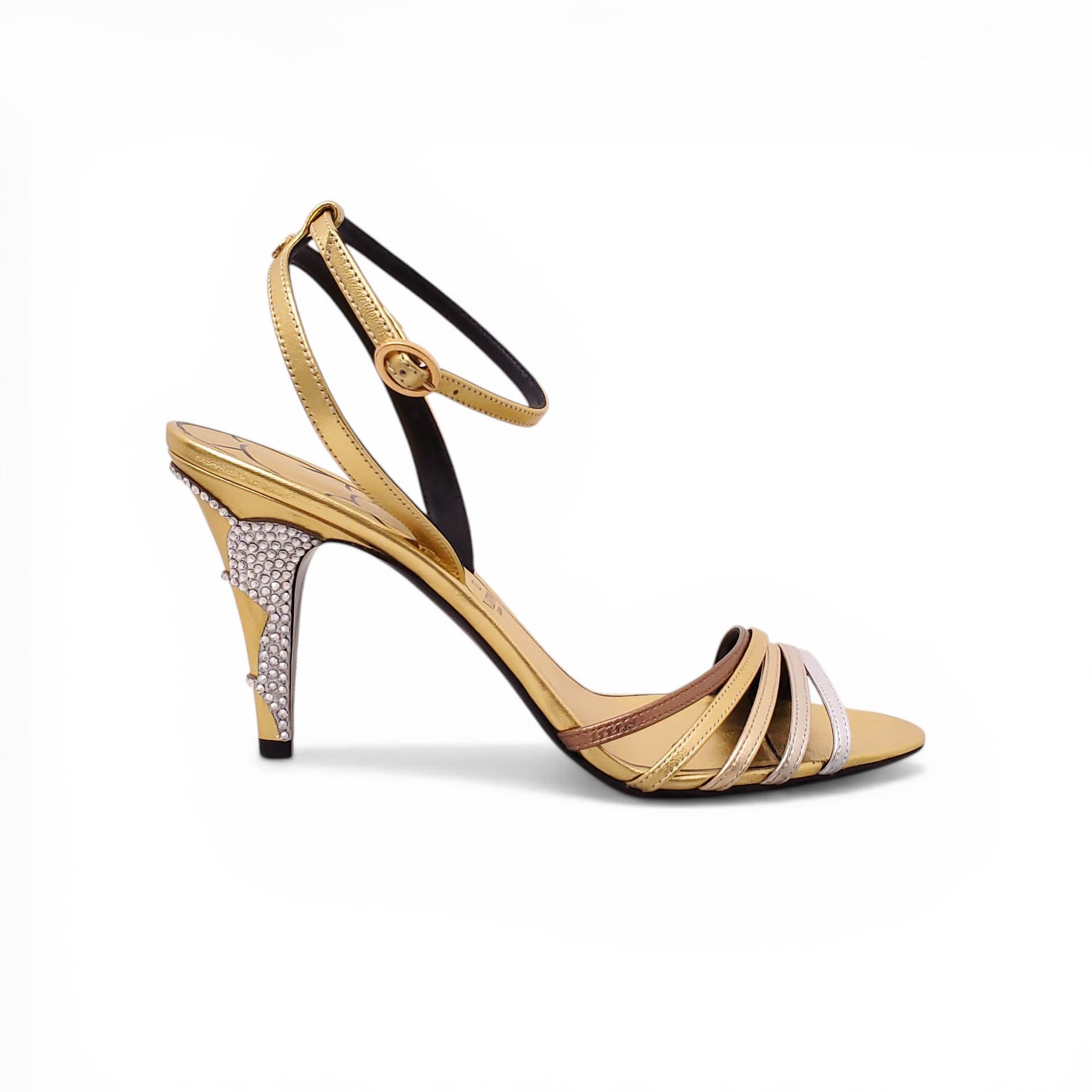 VALENTINO 'LADYCRUSH' EMBELLISHED SANDALS - SIZE 40