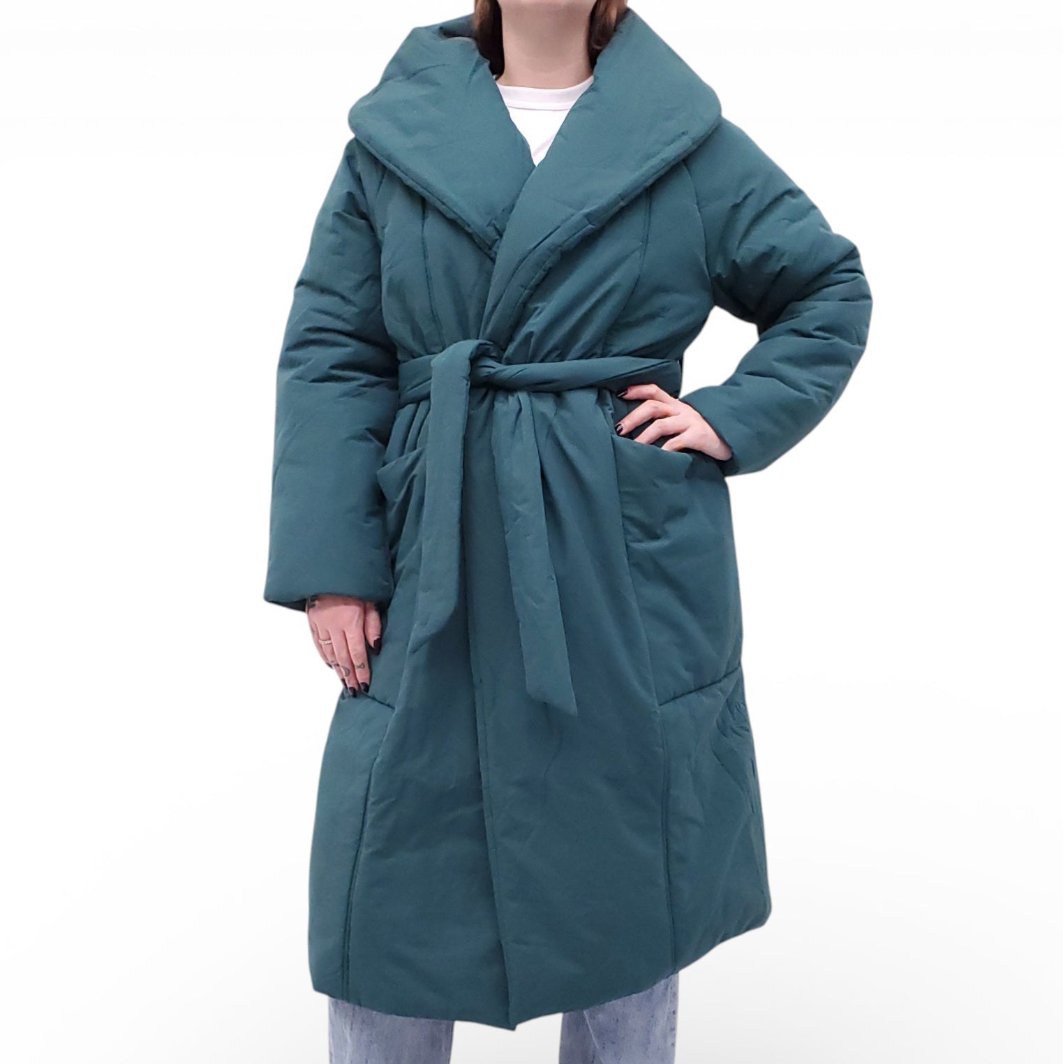 VARLEY 'ANA LONG WRAP COAT' - SIZE S