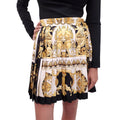 VERSACE BAROQUE PLEATED MINI SKIRT - SIZE 44