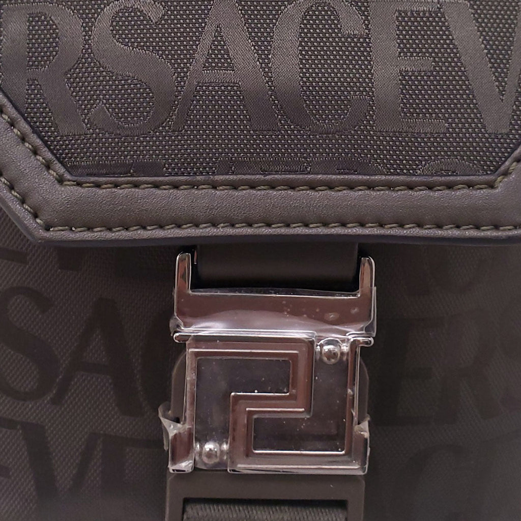 VERSACE GREEN MONOGRAM CROSSBODY BAG
