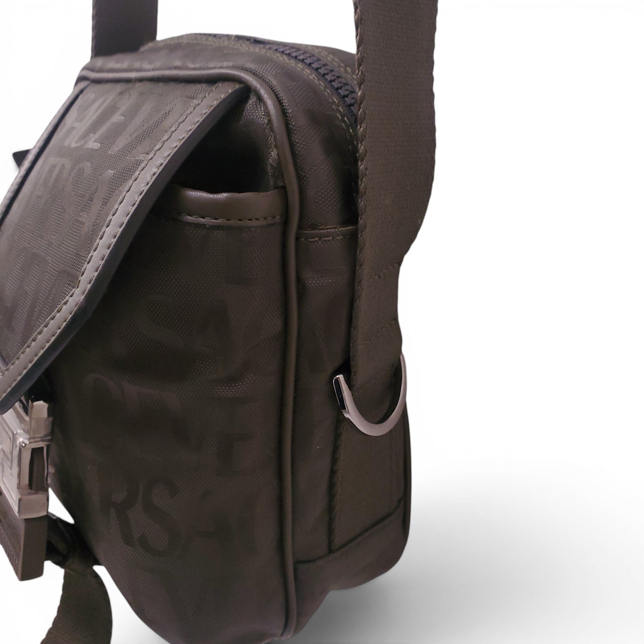 VERSACE GREEN MONOGRAM CROSSBODY BAG