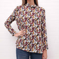 VICTORIA BECKHAM PATTERNED BLOUSE - SIZE 12