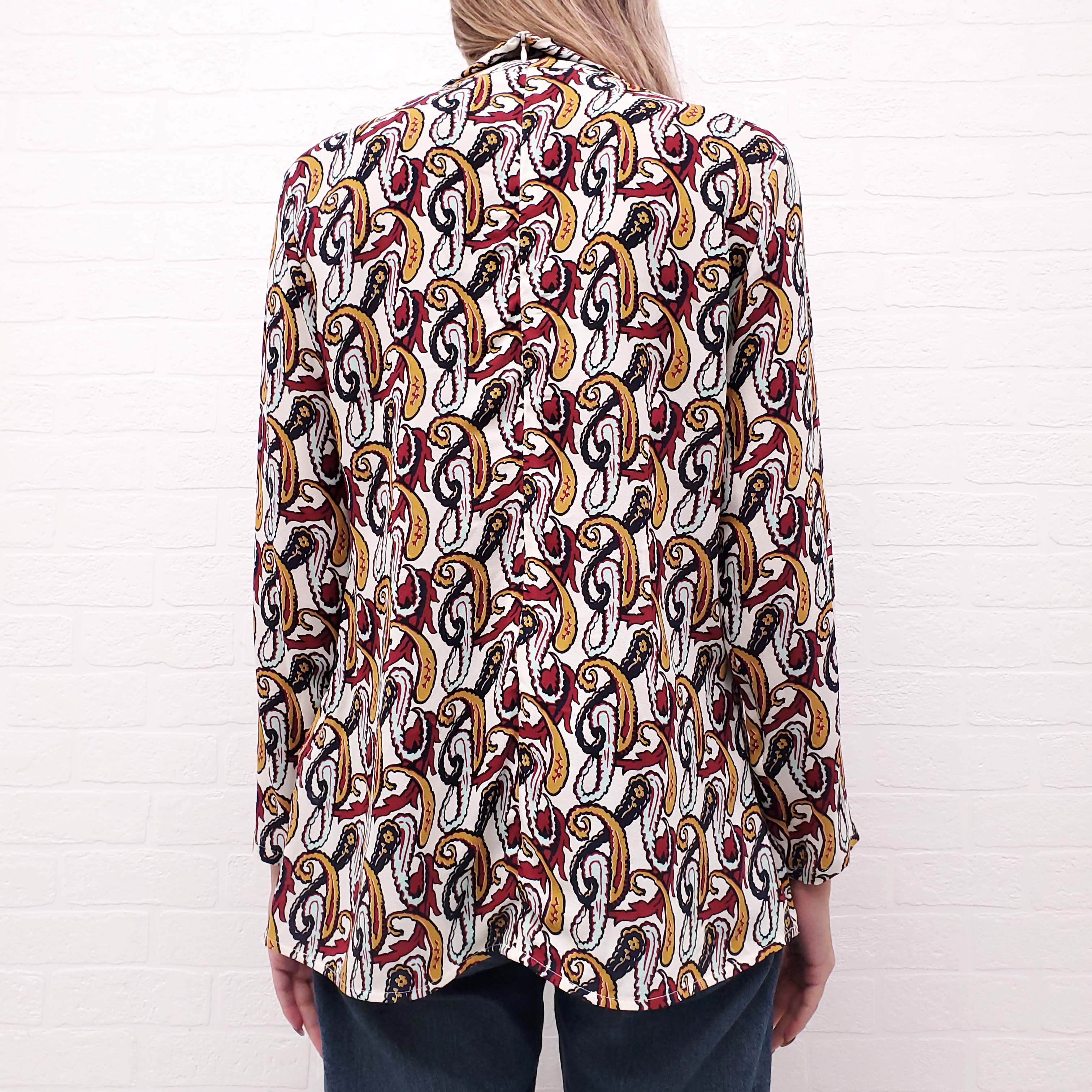 VICTORIA BECKHAM PATTERNED BLOUSE - SIZE 12