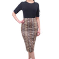 VICTORIA BECKHAM SNAKESKIN PATTERNED SKIRT - SIZE 2