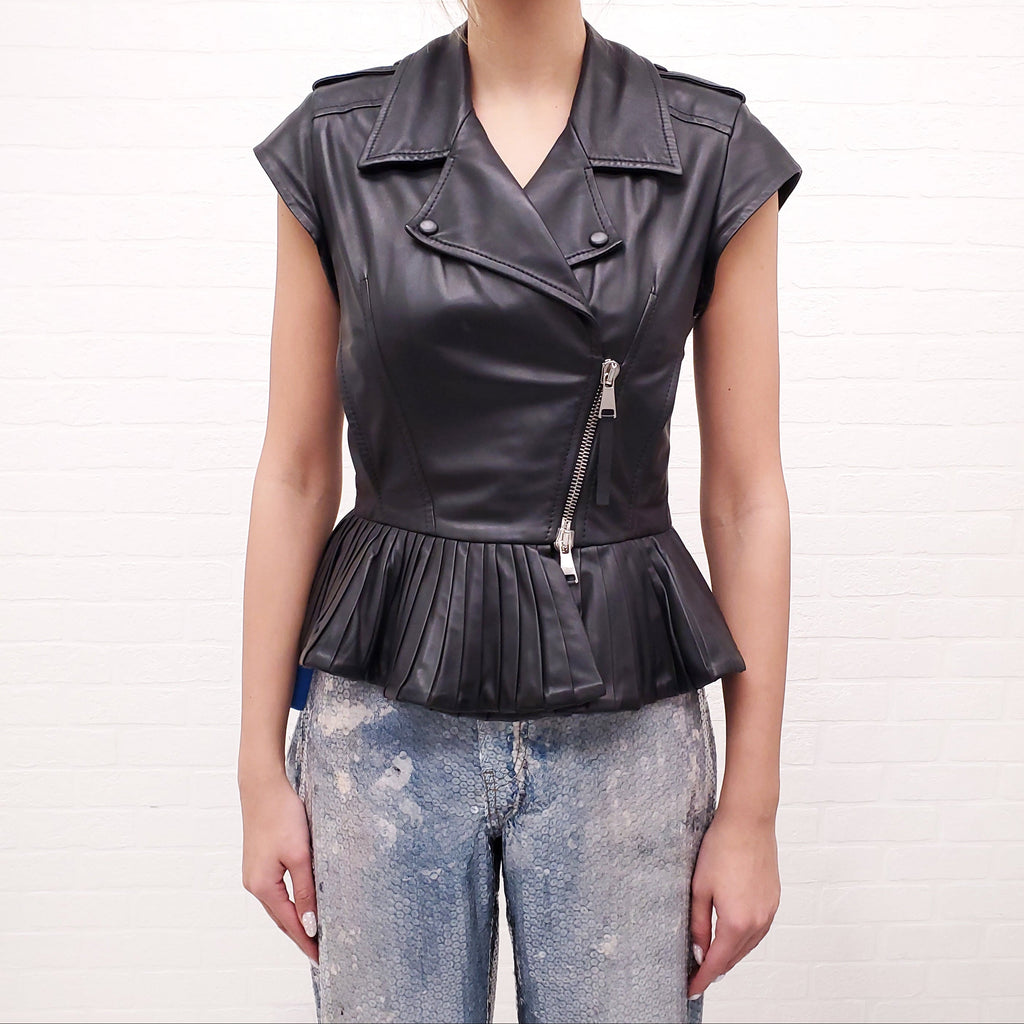 VIKTOR&ROLF LAMB LEATHER VEST - SIZE 40