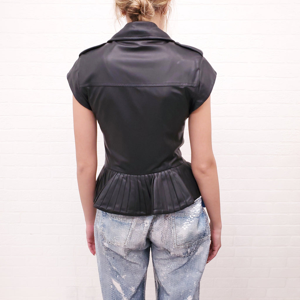 VIKTOR&ROLF LAMB LEATHER VEST - SIZE 40