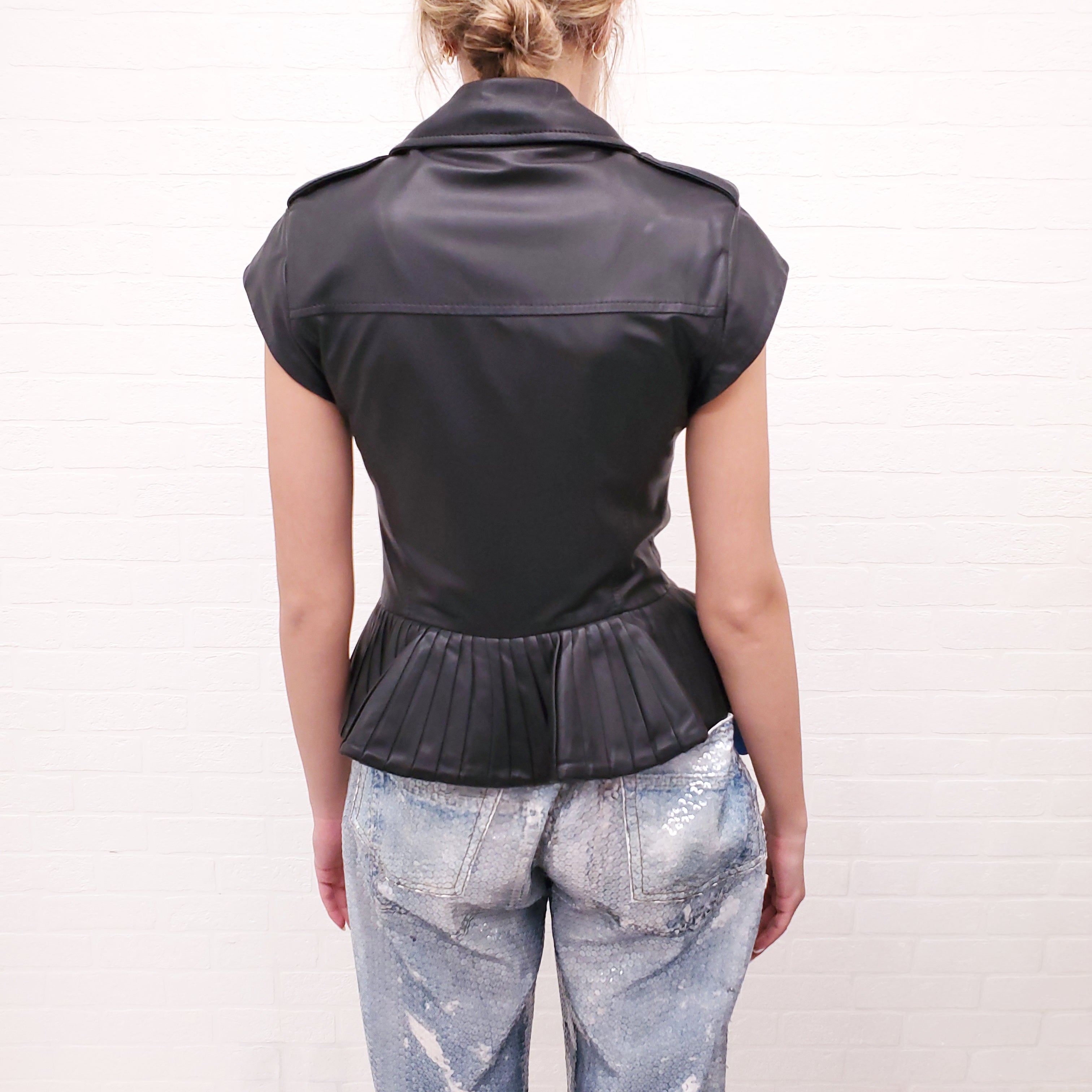 VIKTOR&ROLF LAMB LEATHER VEST - SIZE 40