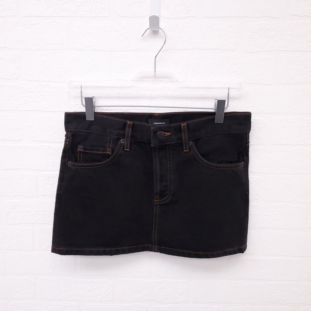 WARDROBE.NYC BLACK DENIM SKIRT - SIZE 26