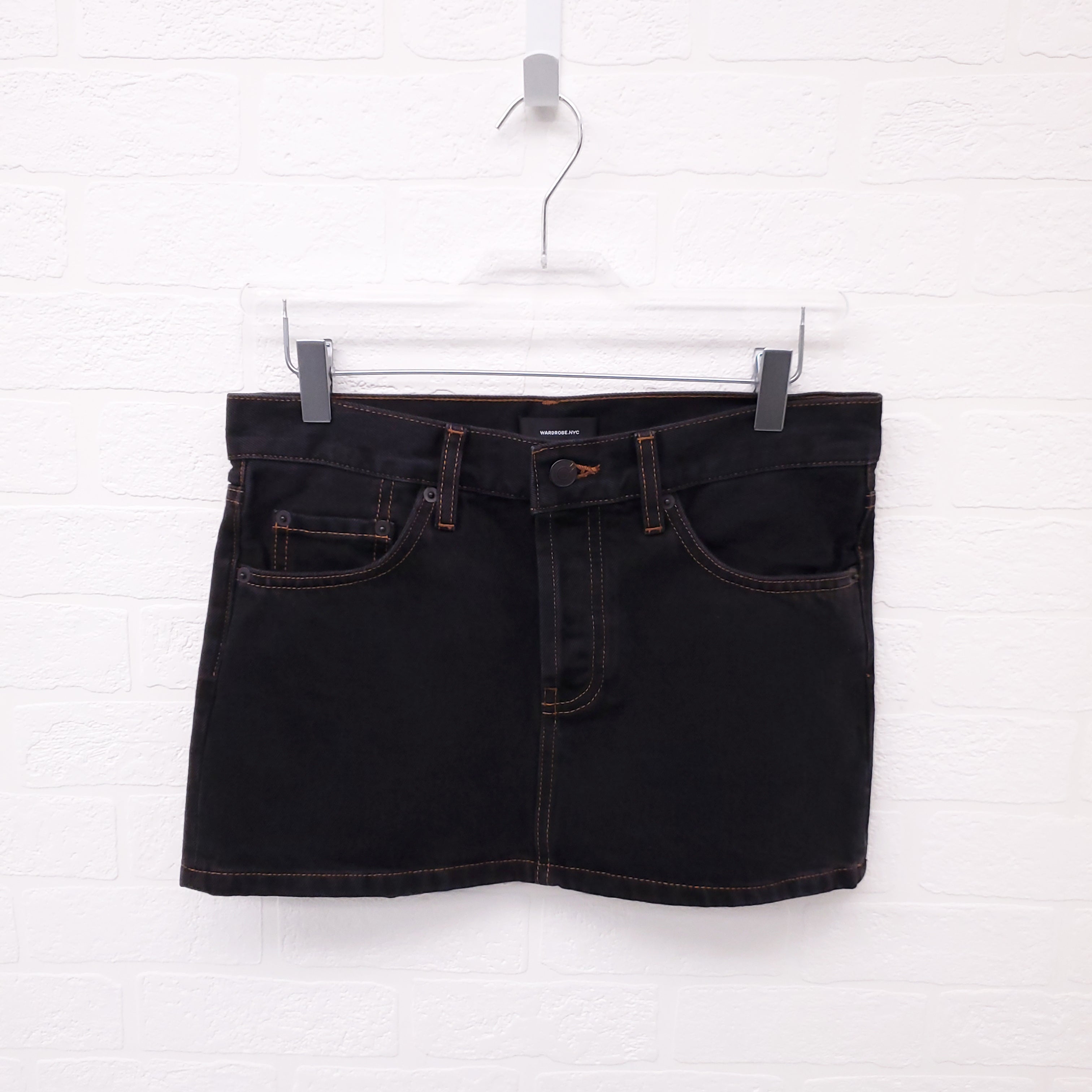 WARDROBE.NYC BLACK DENIM SKIRT - SIZE 26
