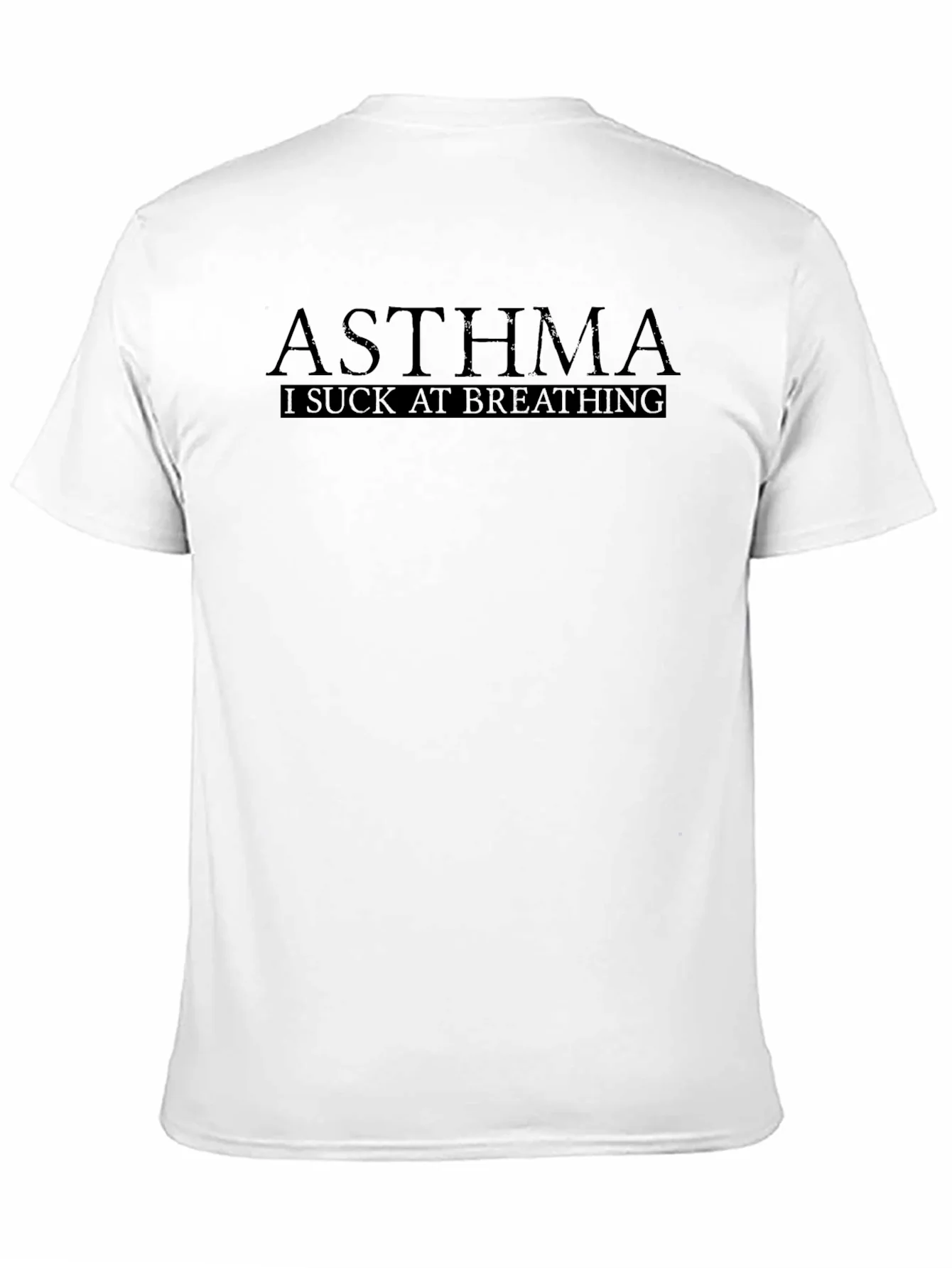 Asthma I Suck At Breathing Black T-Shirt
