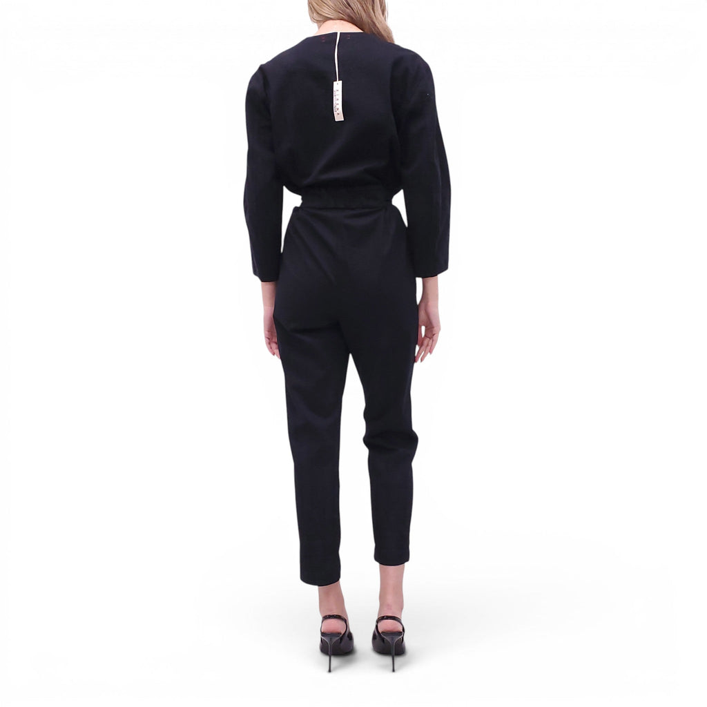 XIRENA BLACK JUMPSUIT WITH BELT - SIZE S