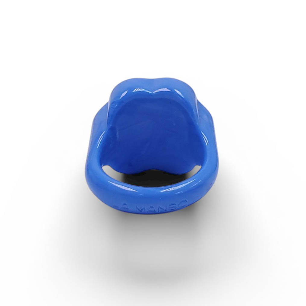 YOUNG, I WANNA BE BLUE RESIN FLOWER RING - SIZE 6.5