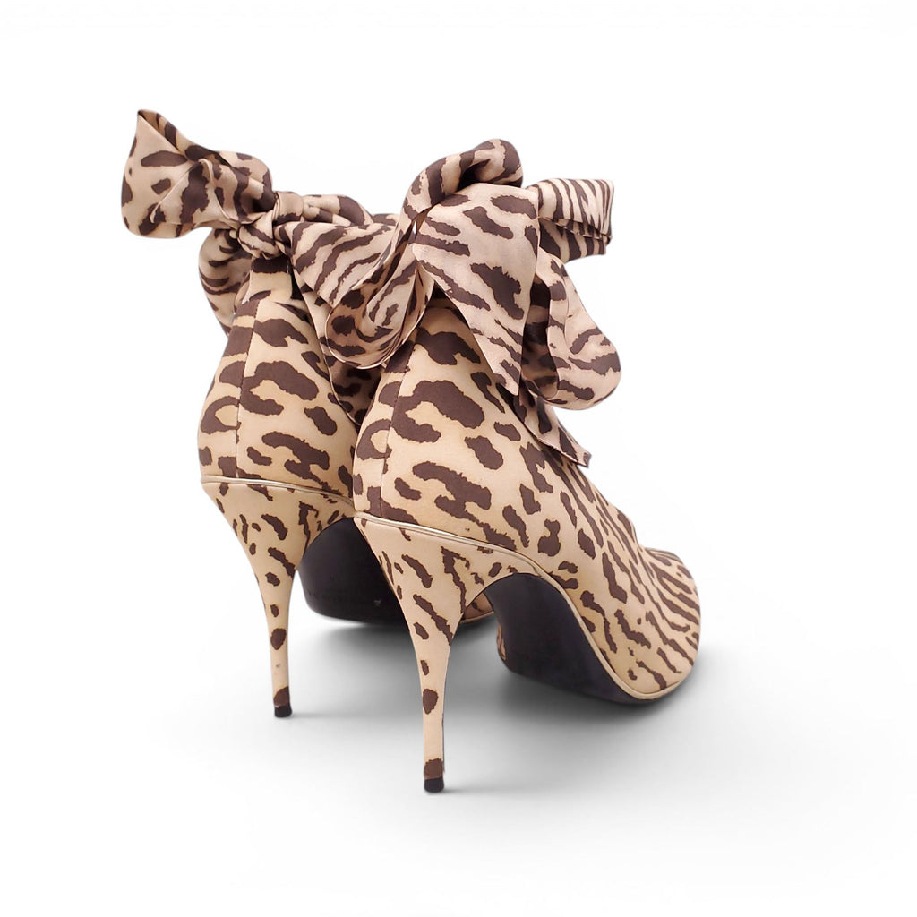 ZIMMERMANN LEOPARD HEELS WITH TIE-UP DETAIL - SIZE 40