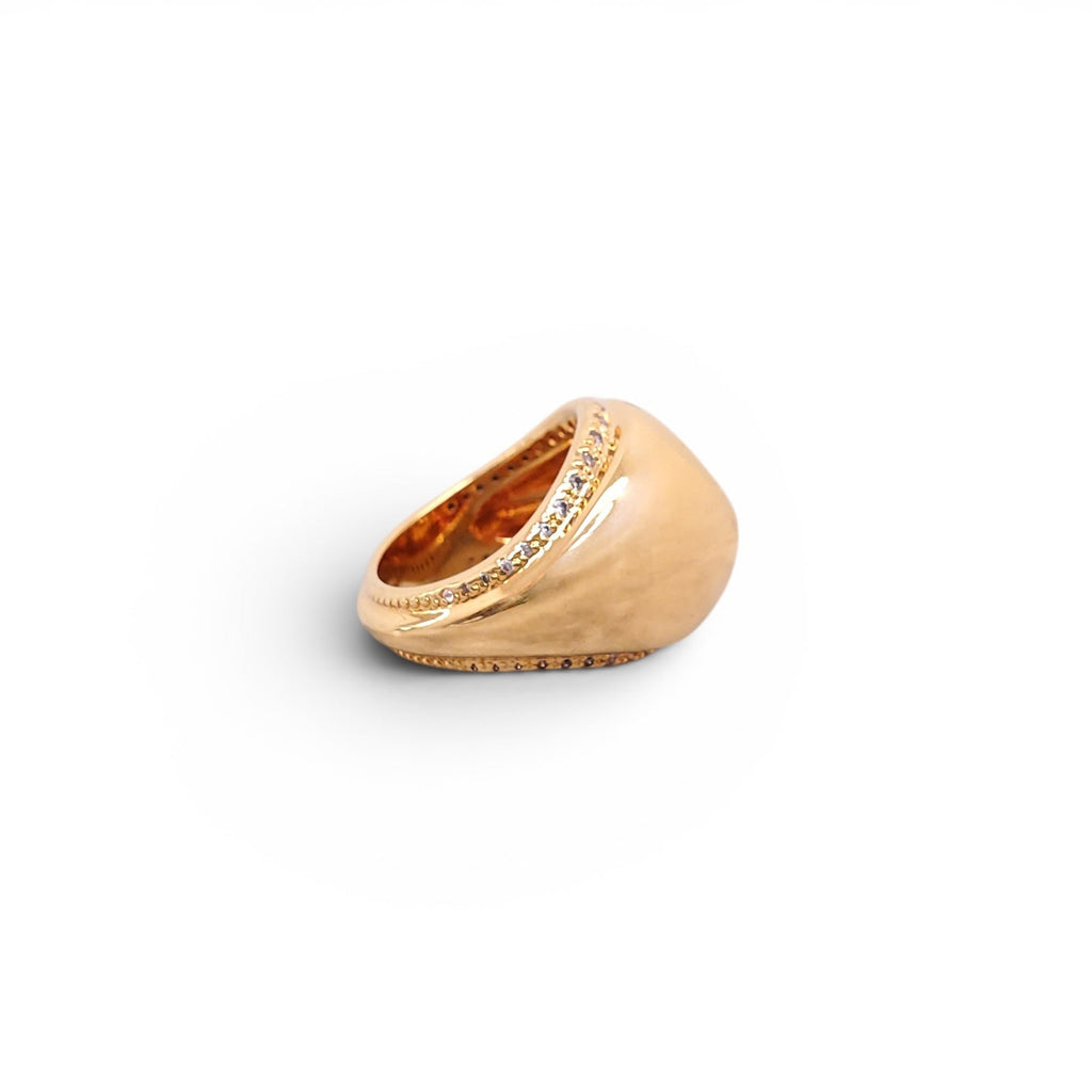 ZIMMERMANN PEBBLE 20K CUBIC ZIRCONIA RING - SIZE 7.75