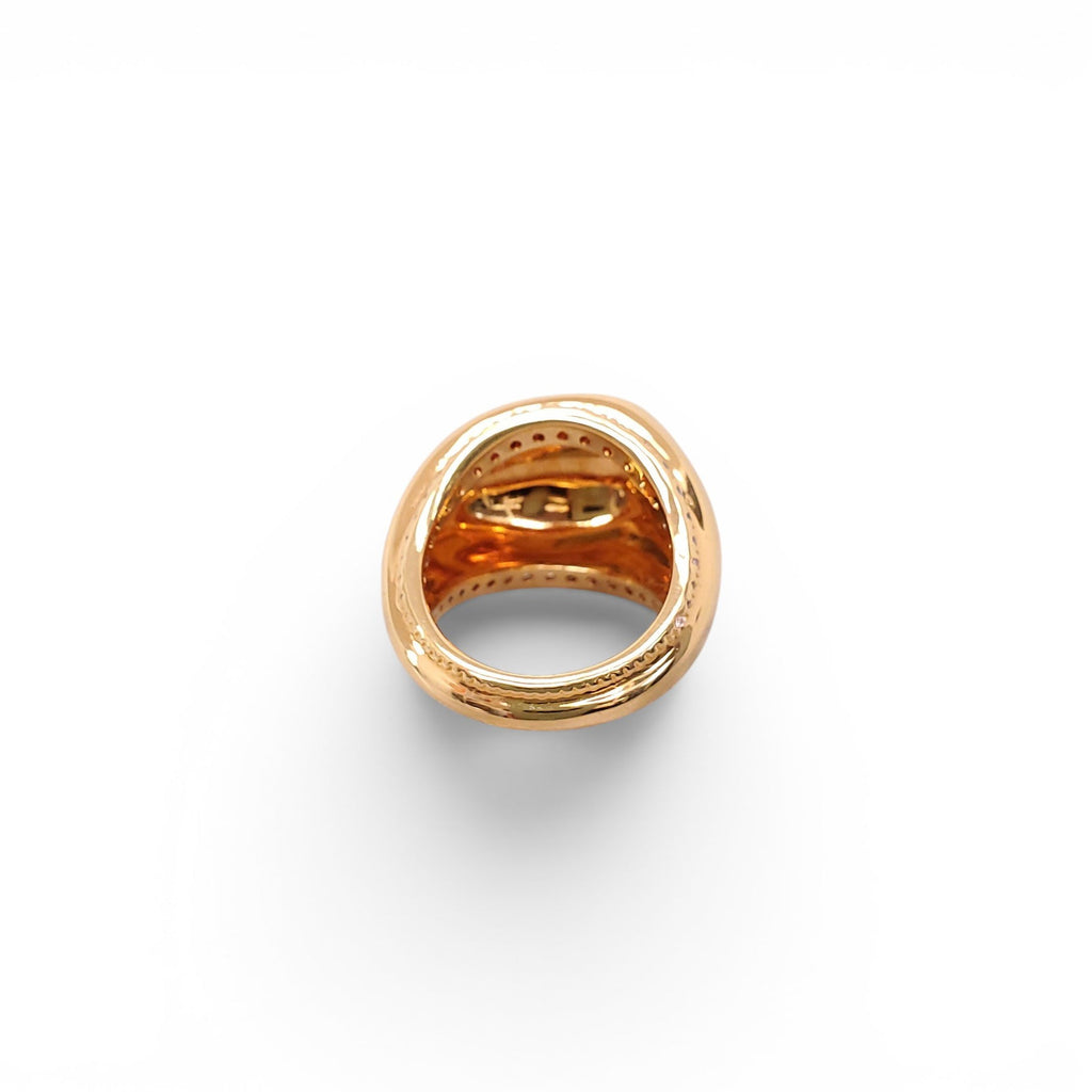 ZIMMERMANN PEBBLE 20K CUBIC ZIRCONIA RING - SIZE 7.75