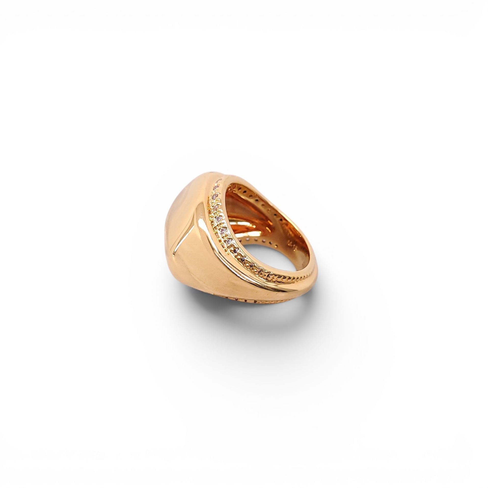 ZIMMERMANN PEBBLE 20K CUBIC ZIRCONIA RING - SIZE 7.75