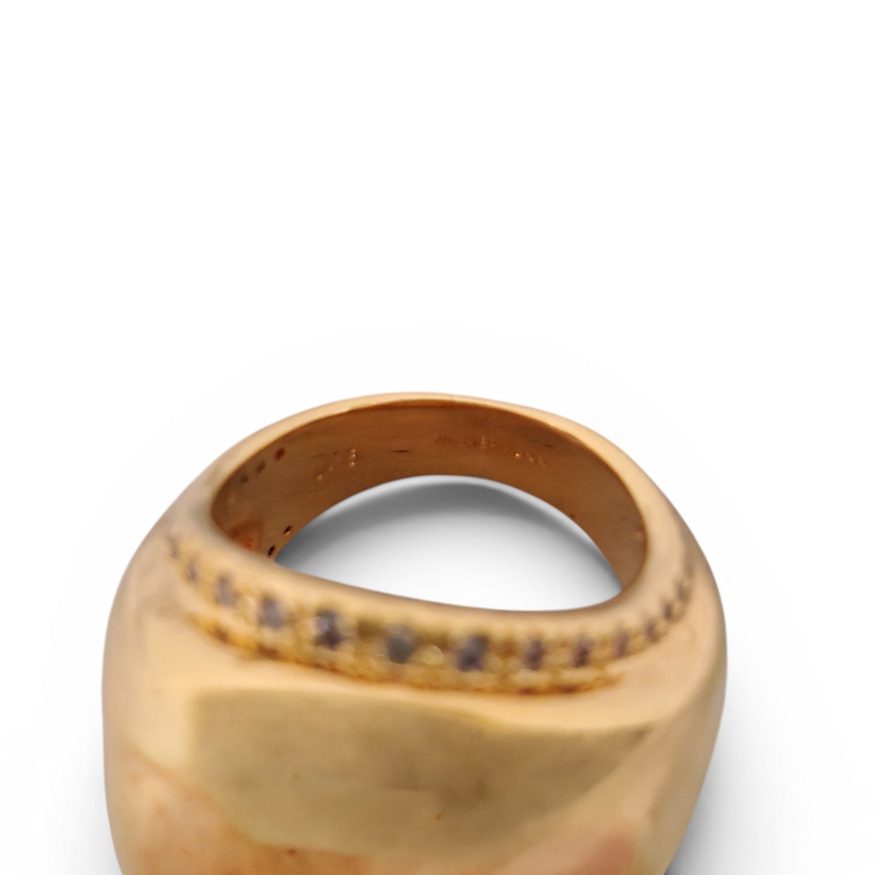 ZIMMERMANN PEBBLE 20K CUBIC ZIRCONIA RING - SIZE 7.75