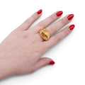 ZIMMERMANN PEBBLE 20K CUBIC ZIRCONIA RING - SIZE 7.75