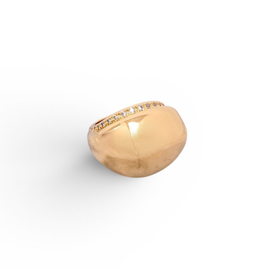 ZIMMERMANN PEBBLE 20K CUBIC ZIRCONIA RING - SIZE 7.75