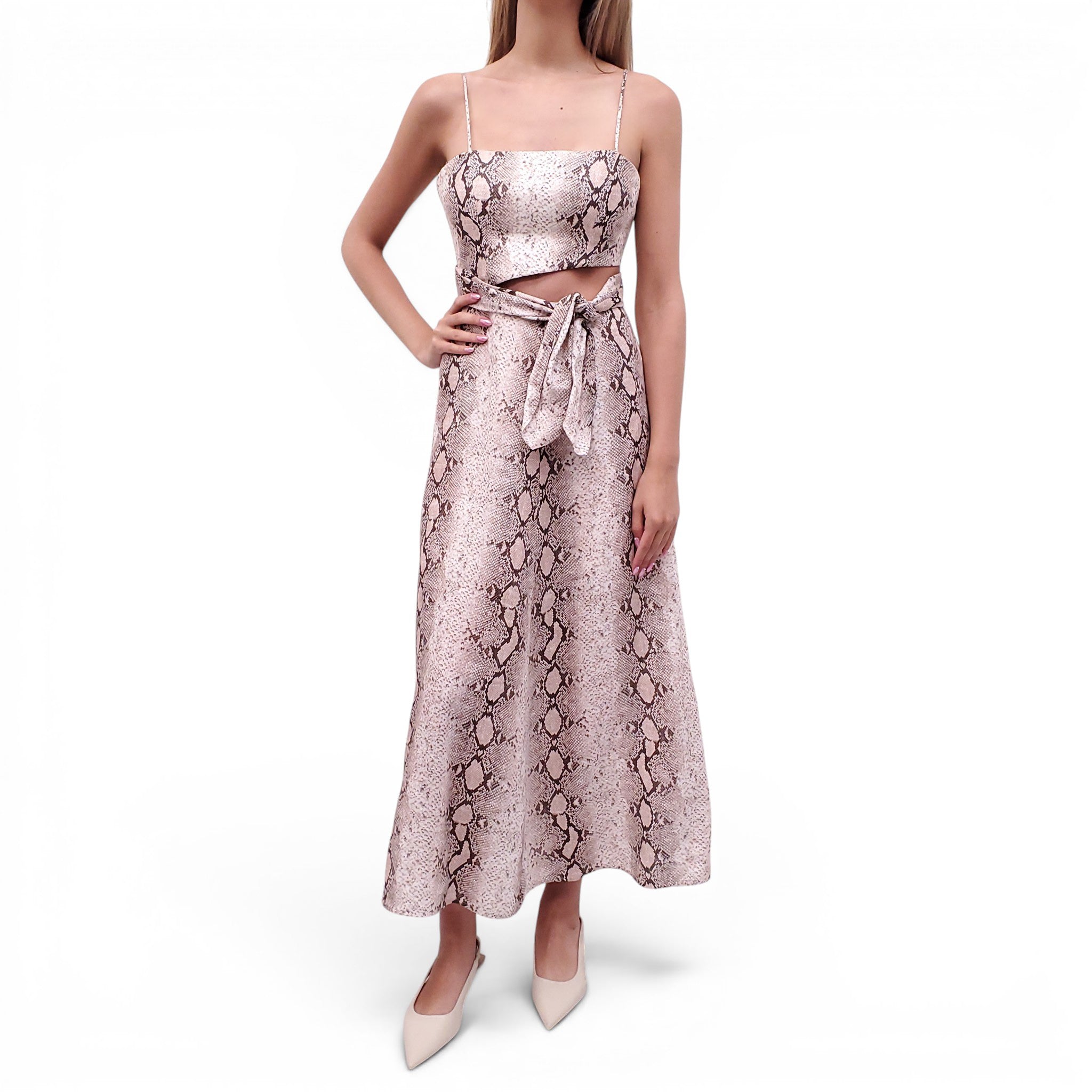 ZIMMERMANN SNAKESKIN EFFECT CUTOUT DRESS - SIZE 1 (US 6)