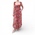 ZIMMERMANN 'POPPY' FRILL EDGE MIDI DRESS - SIZE 3 (US 10)