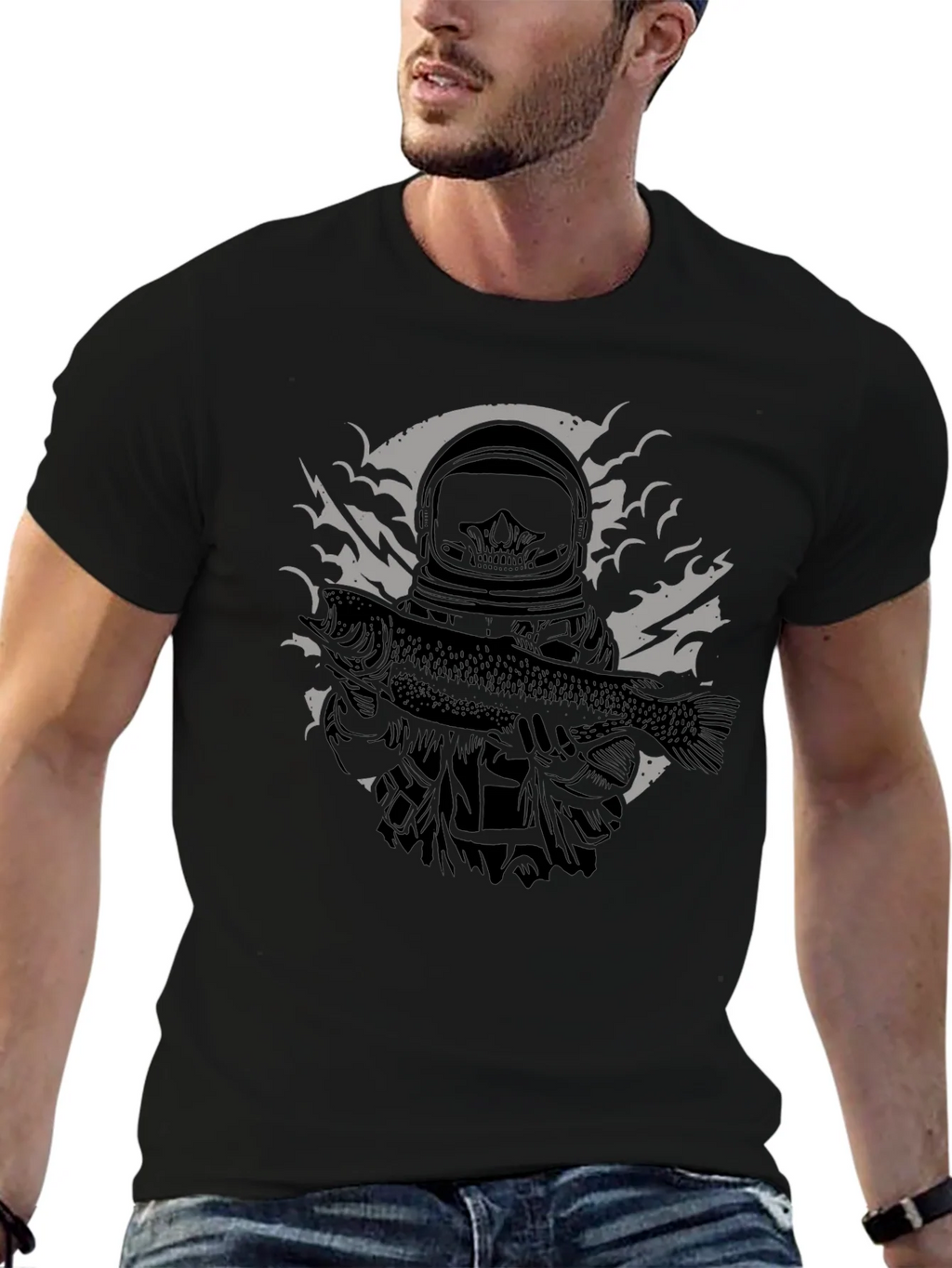 Astronaut Fish Graphic T-Shirt