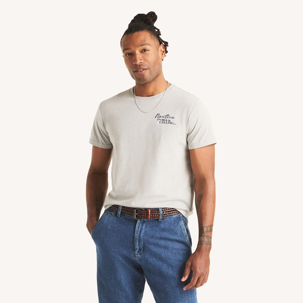 Nautica Mens Sea Is Calling Graphic T-Shirt