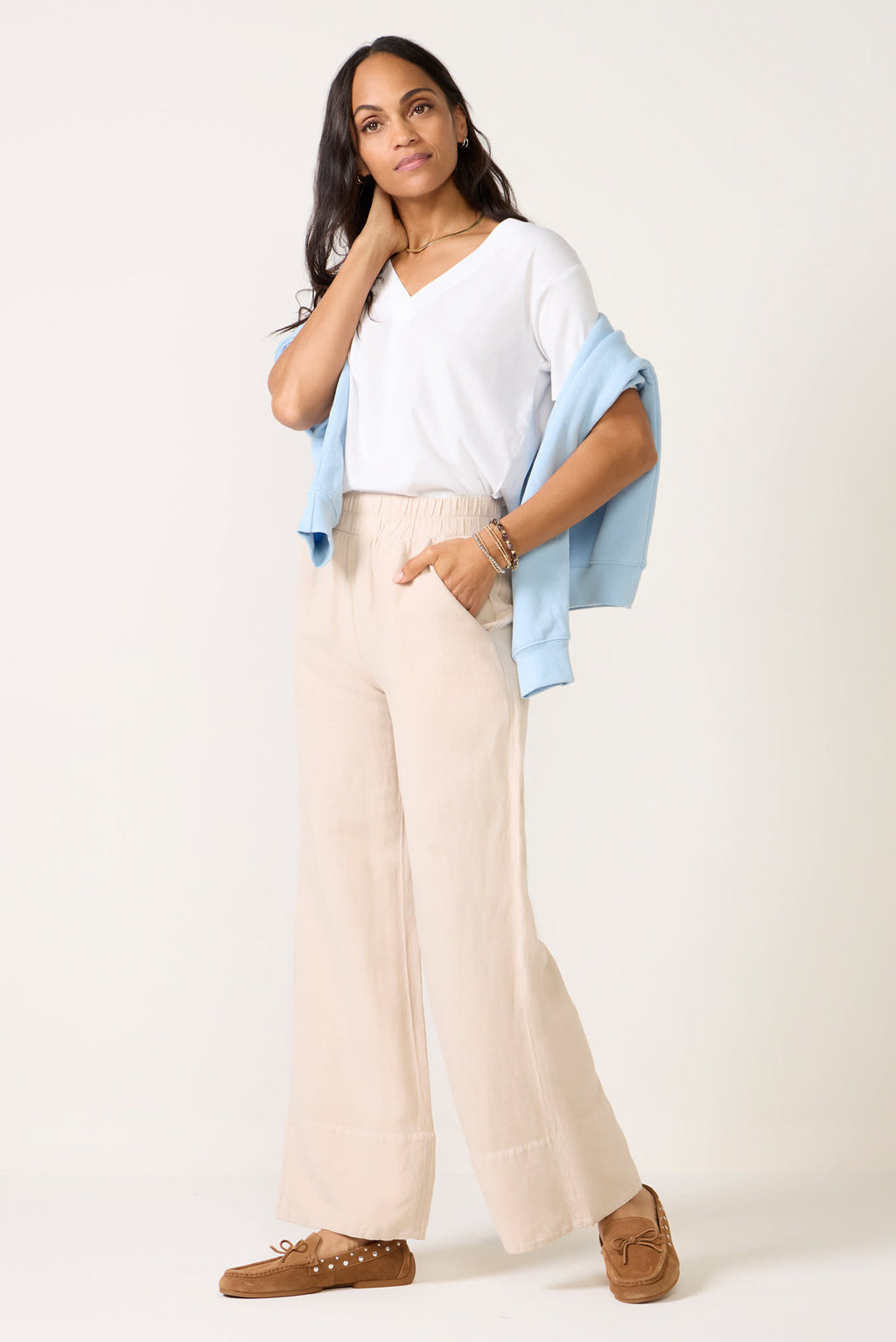 Women's Linen Wide Leg Pants