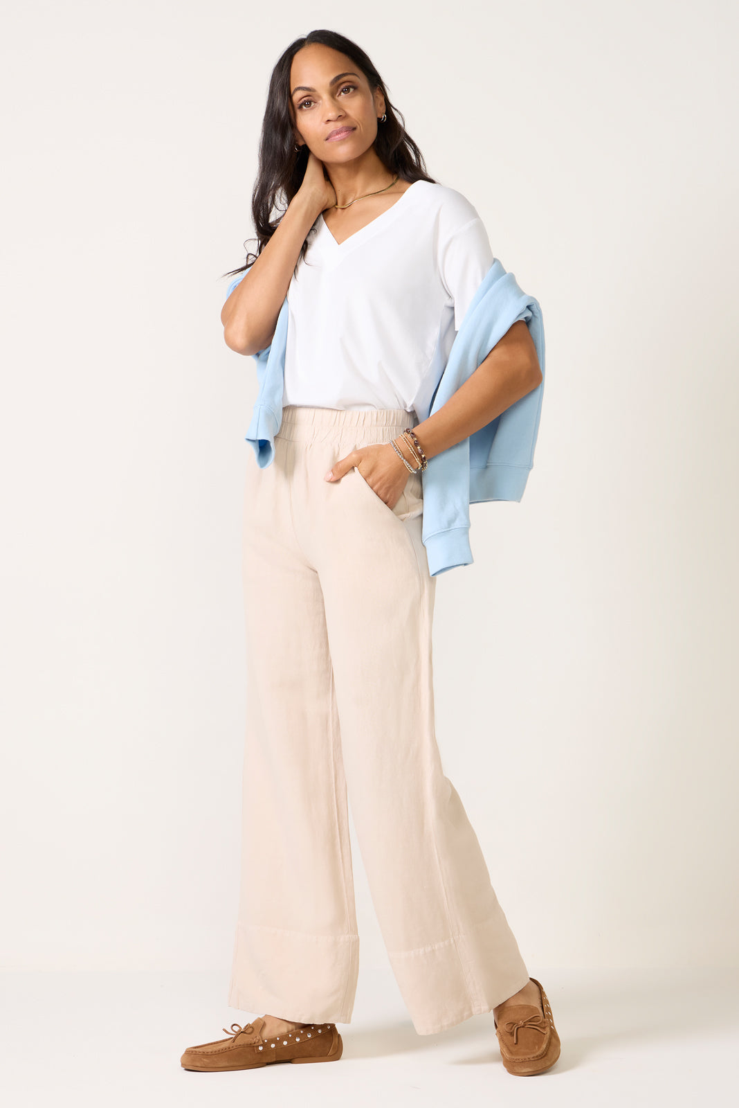 Women's Linen Wide Leg Pants