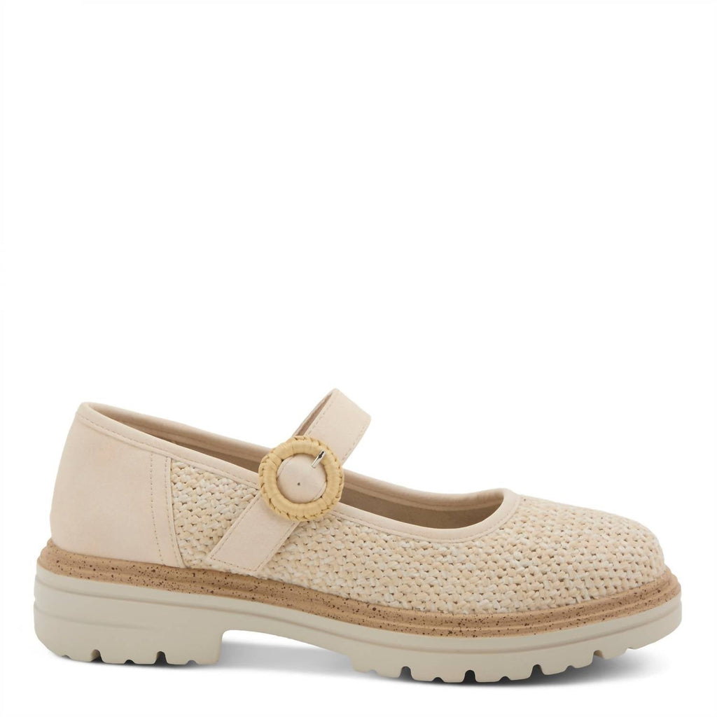 Women's Demure Mary Jane Shoes In Beige