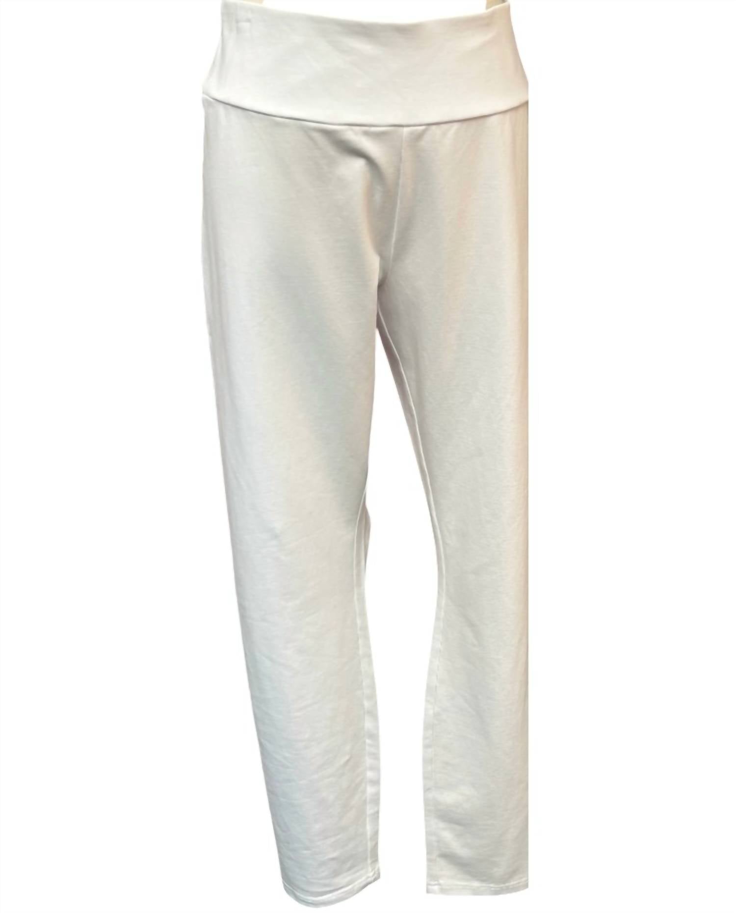 Women's Stonewash Knit Slim Jegging In White