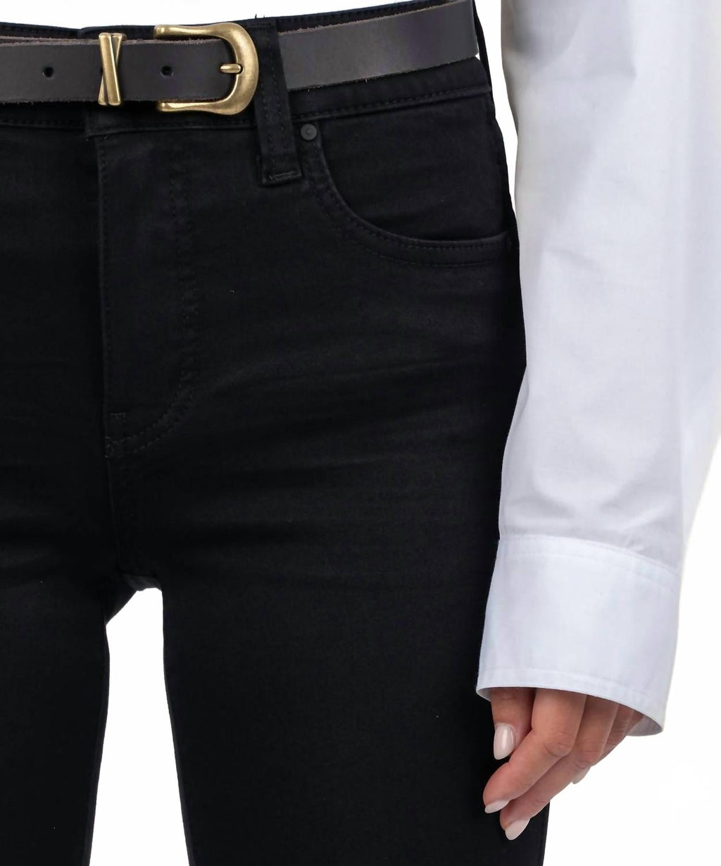 Natalie High Rise Bootcut Jeans In Black