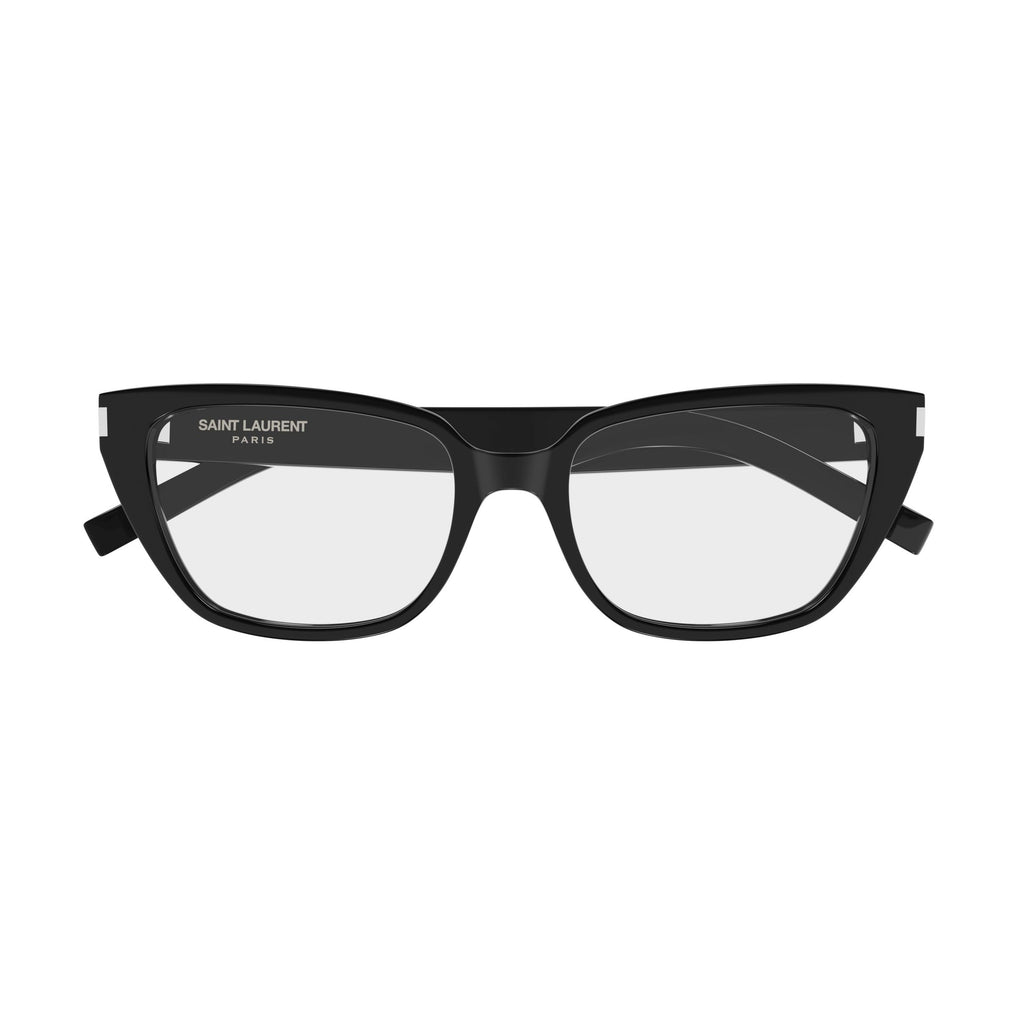 Rectangular Frame Eyeglasses With Subtle Silver Accents