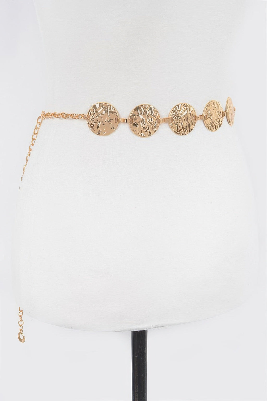 Hammered Metal Chain Belt