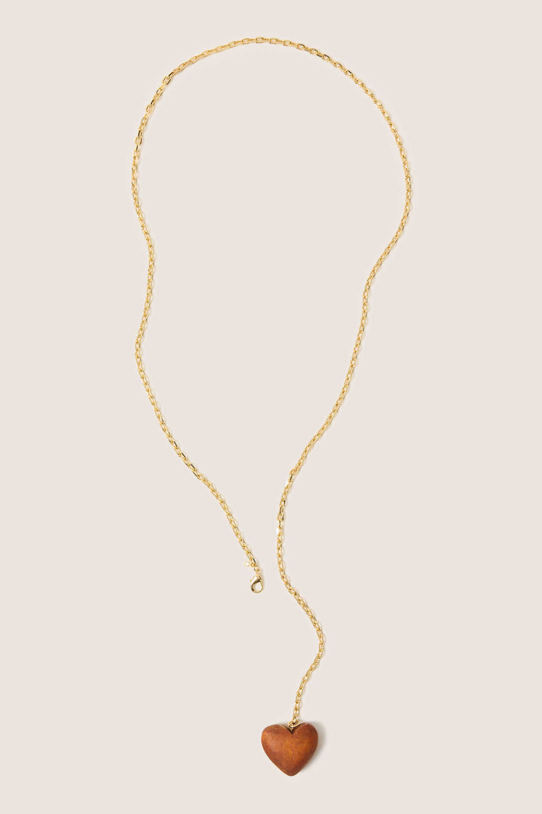 Women's Carina Wood Heart Necklace