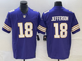 Men's Minnesota Vikings Justin Jefferson #18 Purple Classic Player Jersey1