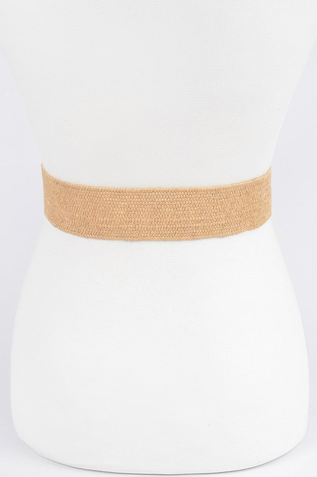 Faux Straw Elastic Belt