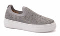Women's Swank Slip On Shoes In Grey Crystals