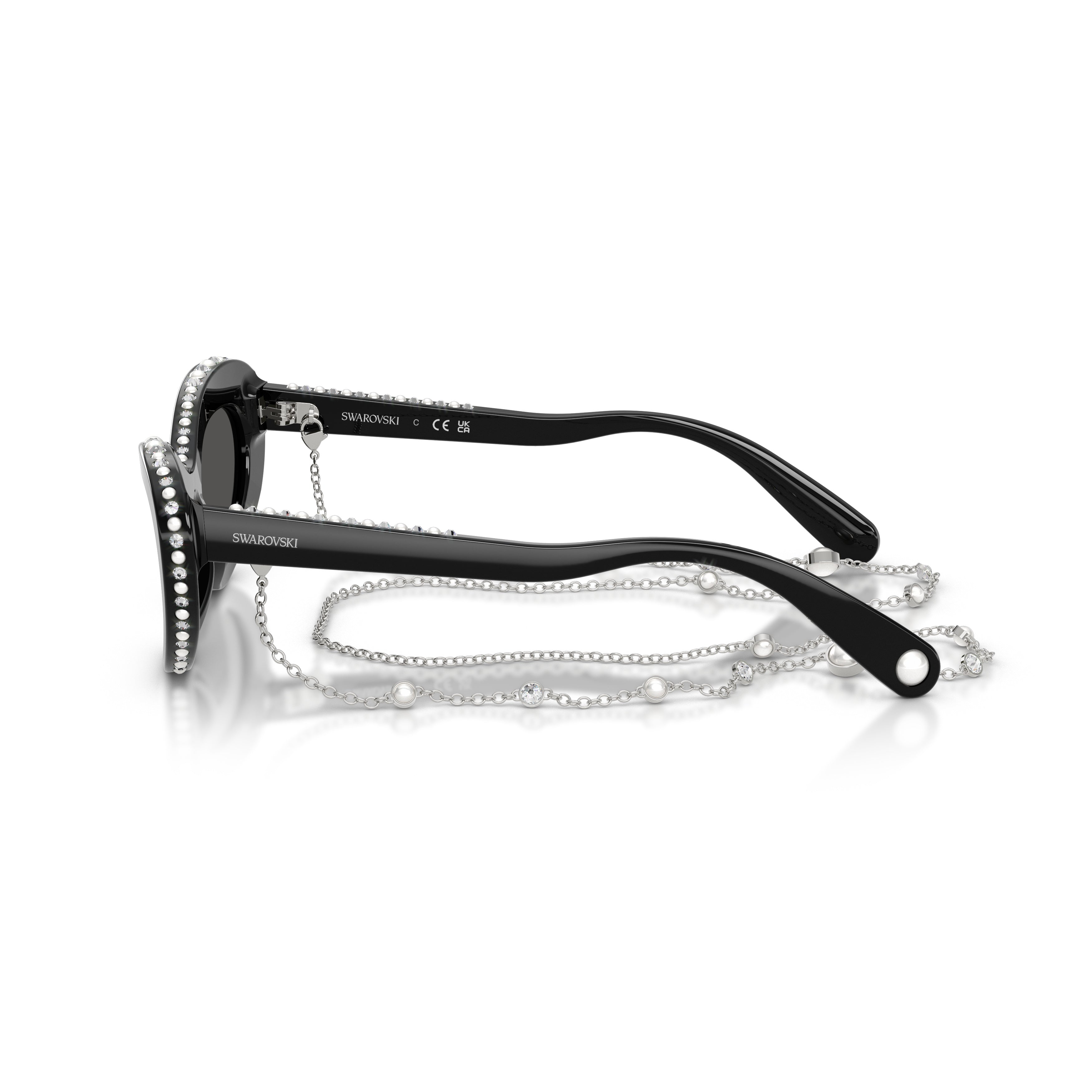 0Sk6061U Cat-Eye Sunglasses with Crystals