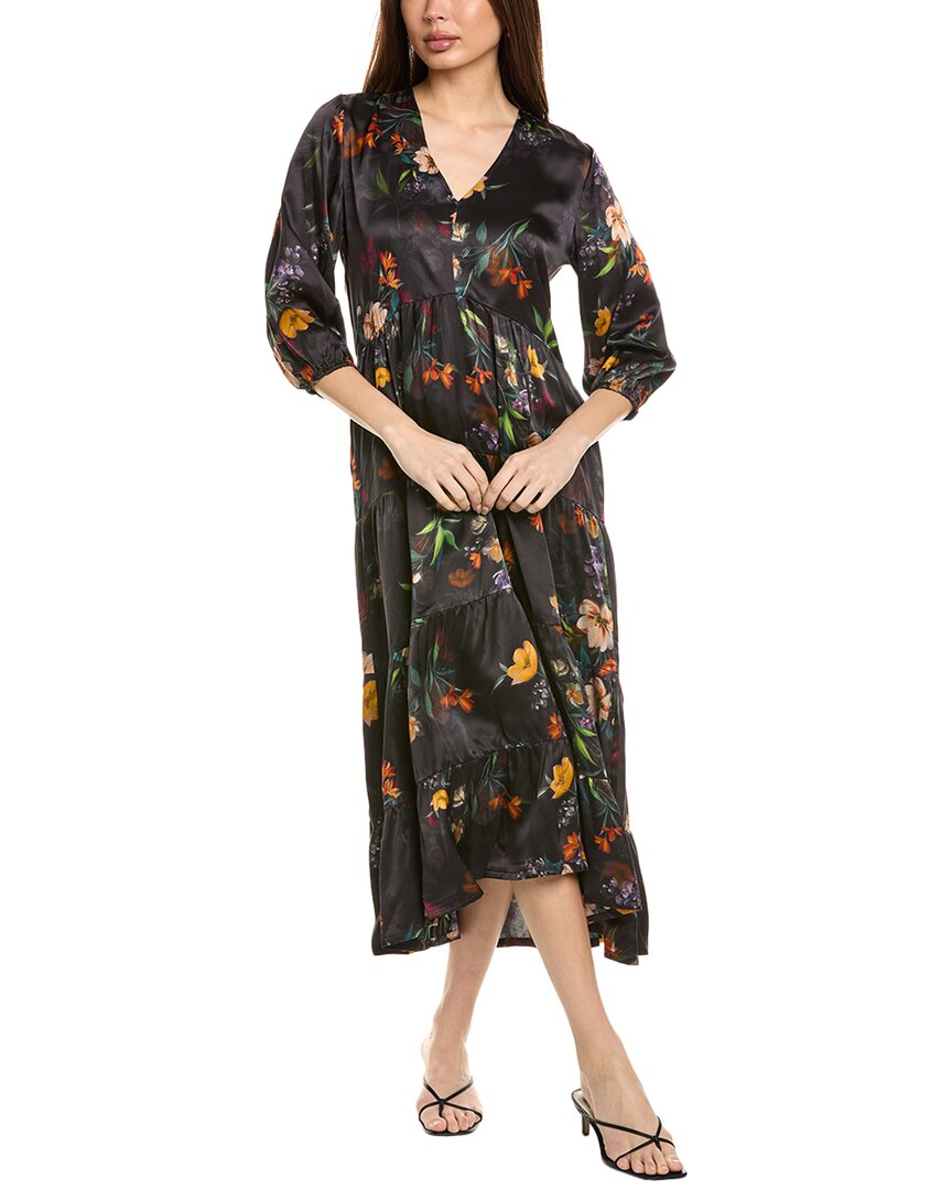 Johnny Was Bishop Sleeve Midi Dress