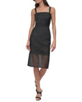DKNY Circle Organza Eyelet Midi Dress