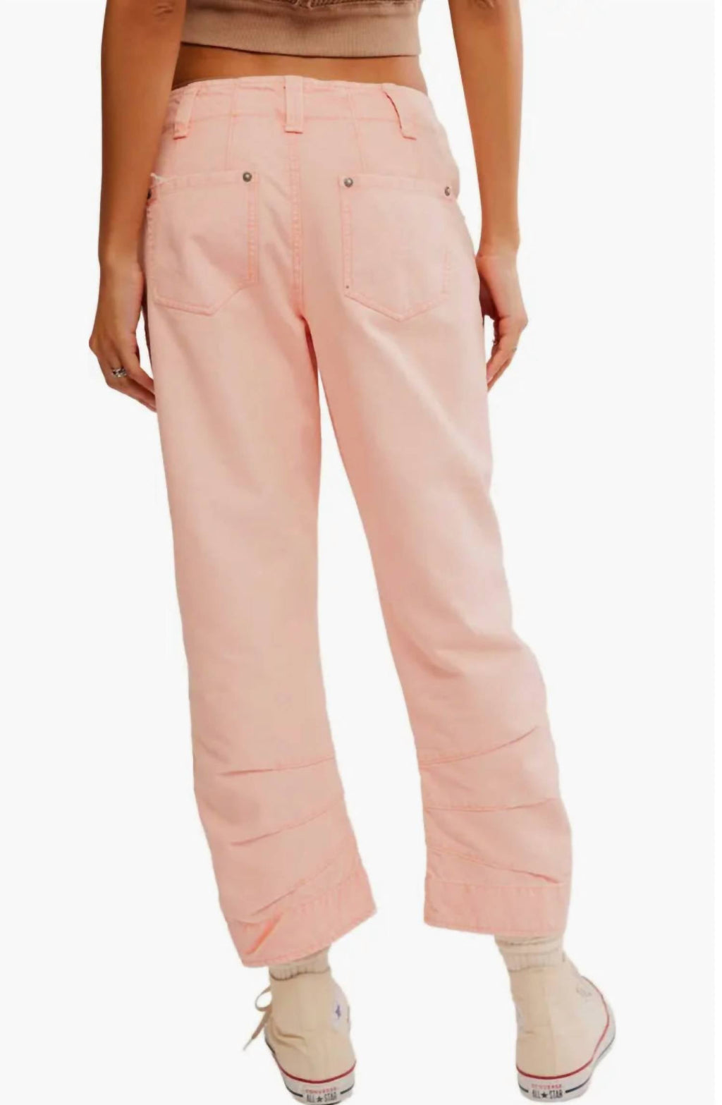 Supersonic High Waist Slim Crop Jeans In Pink