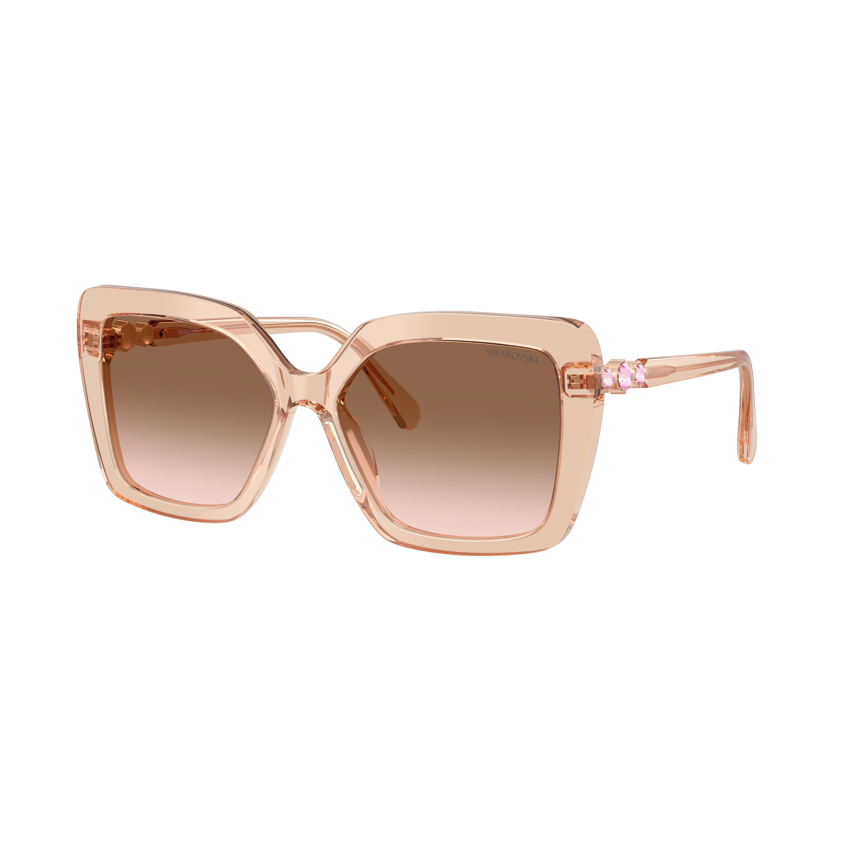 0Sk6049 Bold Oversized Square Sunglasses with Crystal Embellishments