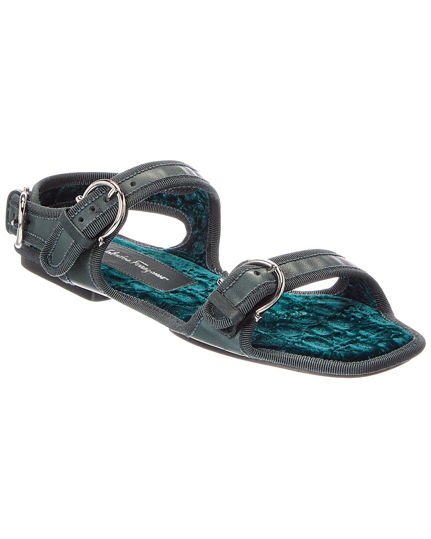 Ferragamo Anteo Leather Flat Sandal