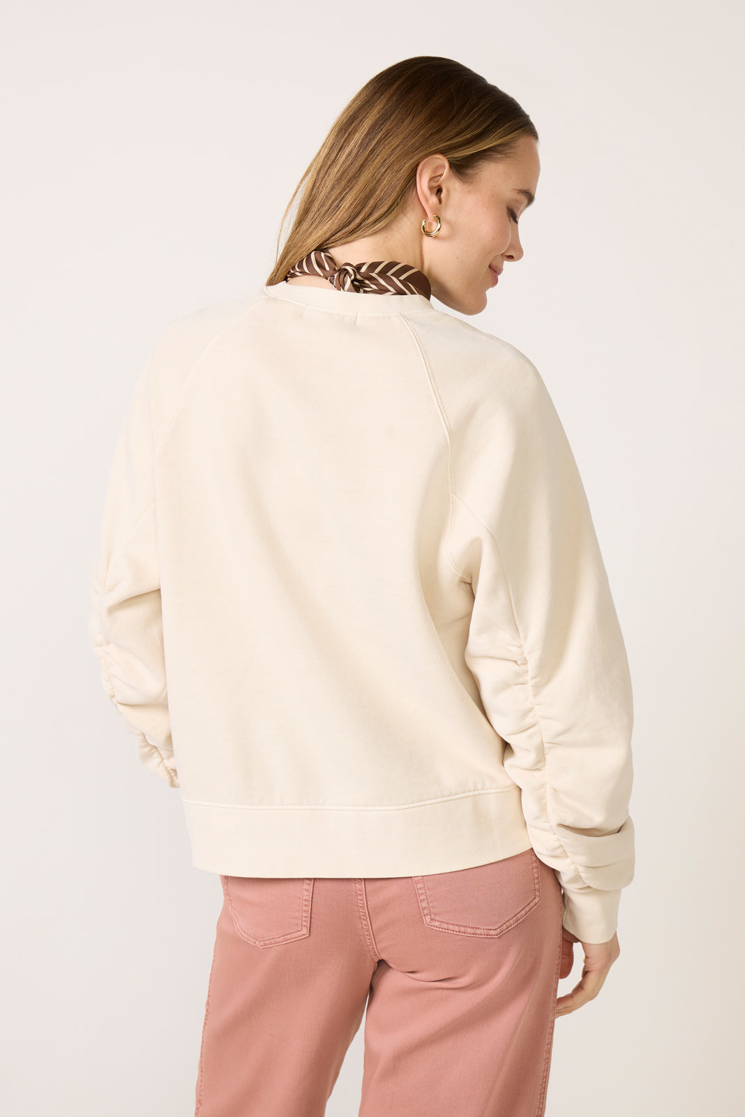 Women's Shirred Sleeve Sweatshirt
