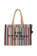 Rainbow Stripe Large Tote Bag