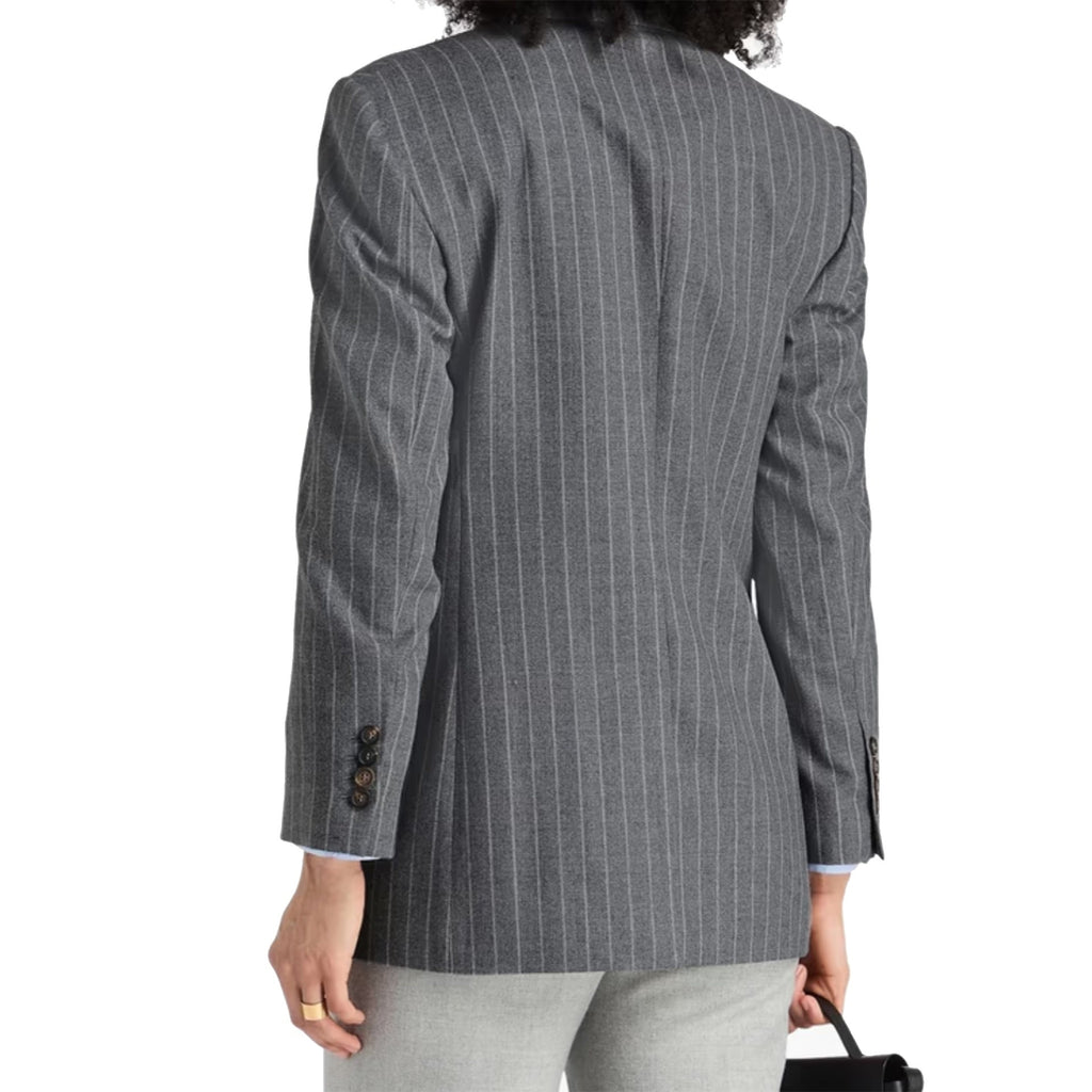 Brunello Cucinelli Pinstriped Wool Blazer Women