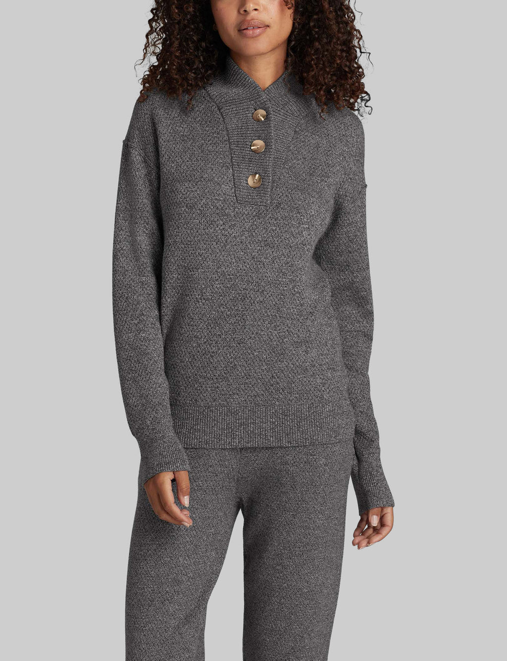 Women's Sweater Lounge Henley Shirts